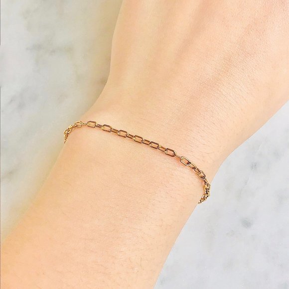 14K Gold-filled Chain Link Bracelet - Picture 2 of 2